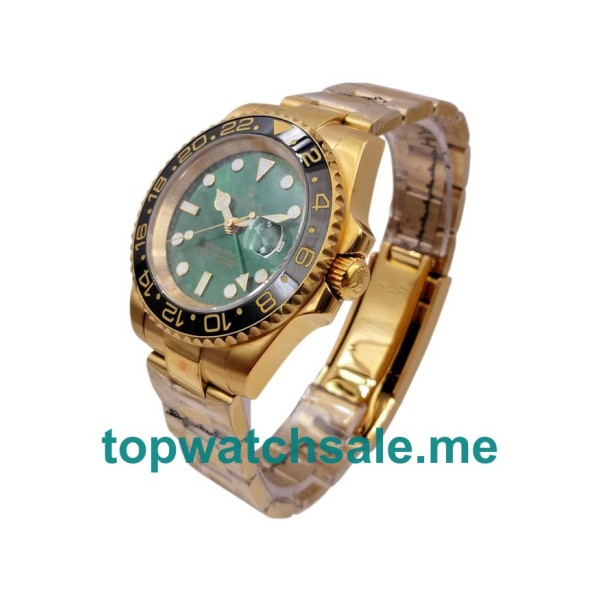 UK Rolex GMT-Master II 116718 Replica Watches With Green Dials For Men + Topreplicawatches.me
