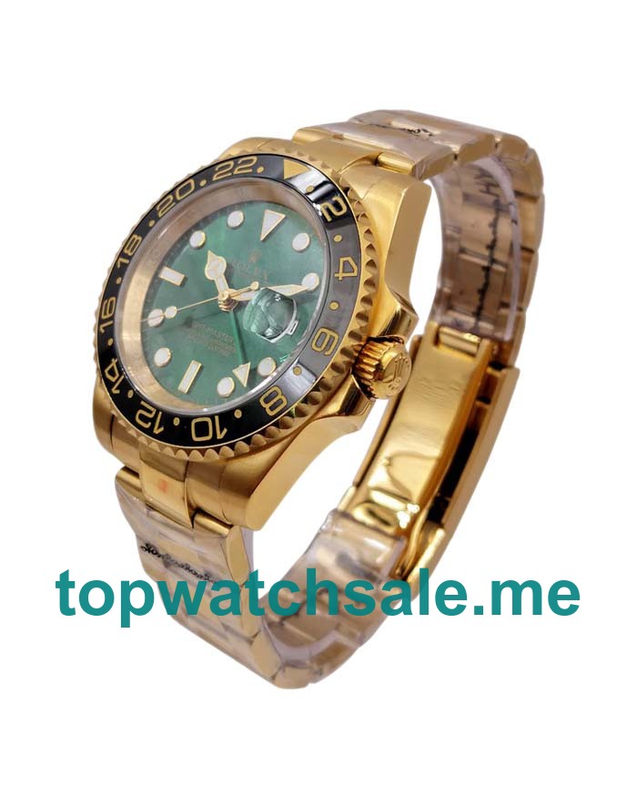 UK Rolex GMT-Master II 116718 Replica Watches With Green Dials For Men + Topreplicawatches.me