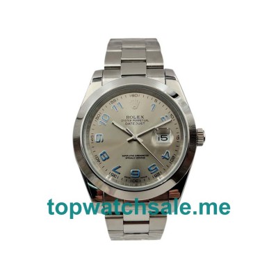 UK Rolex Datejust II 116300 Replica Watches With Silver Dials For Men + Topreplicawatches.me