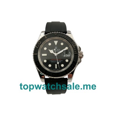 UK Rolex Yacht-Master 169622 Replica Watches With Black Dials For Men + Topreplicawatches.me