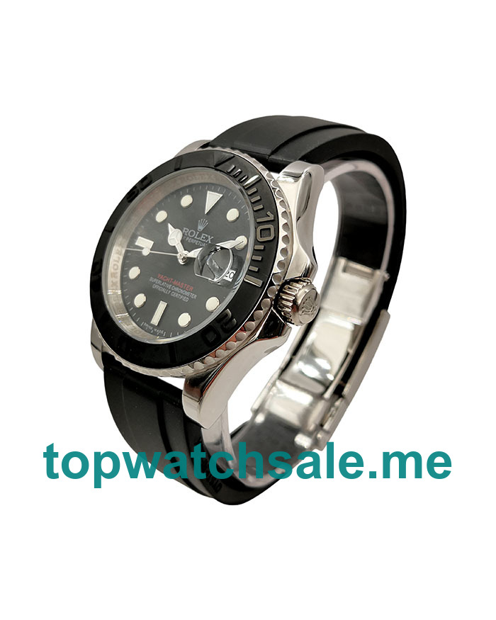 UK Rolex Yacht-Master 169622 Replica Watches With Black Dials For Men + Topreplicawatches.me