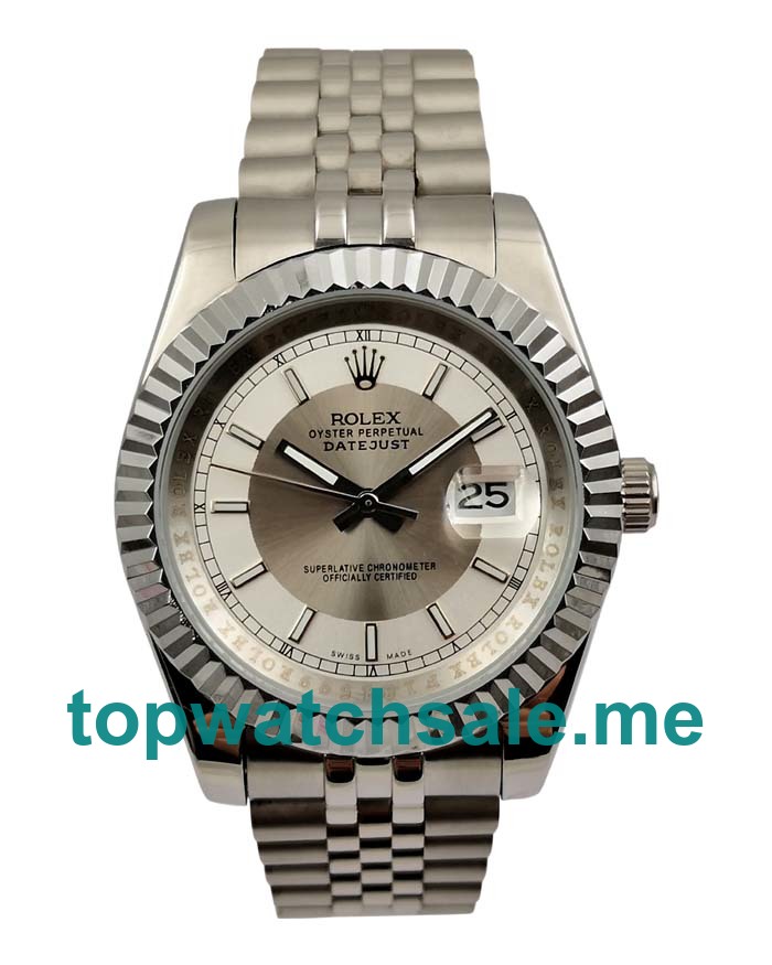 UK Rolex Datejust 116234 Replica Watches With Silver Dials For Men + Topreplicawatches.me