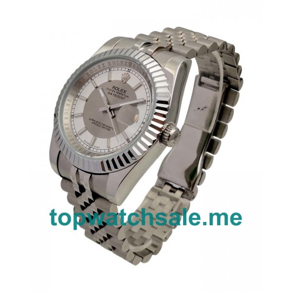UK Rolex Datejust 116234 Replica Watches With Silver Dials For Men + Topreplicawatches.me