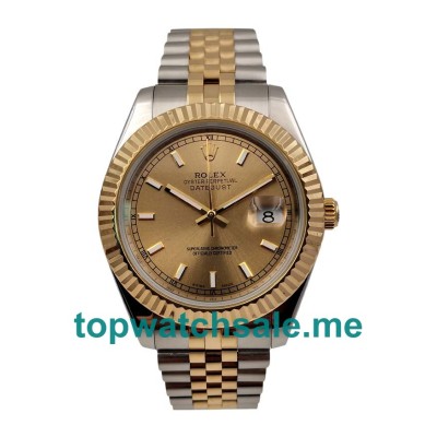 UK Rolex Datejust 116233 Replica Watches With Champagne Dials For Men + Topreplicawatches.me