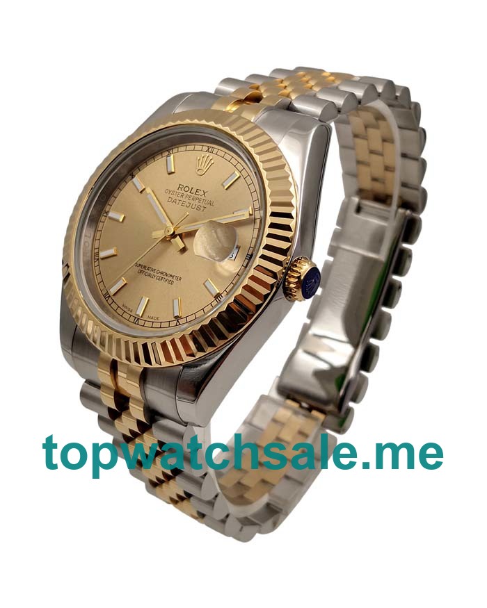 UK Rolex Datejust 116233 Replica Watches With Champagne Dials For Men + Topreplicawatches.me
