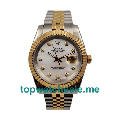 UK Rolex Datejust 116233 Replica Watches With White Mother-Of-Pearl Dials For Men + Topreplicawatches.me
