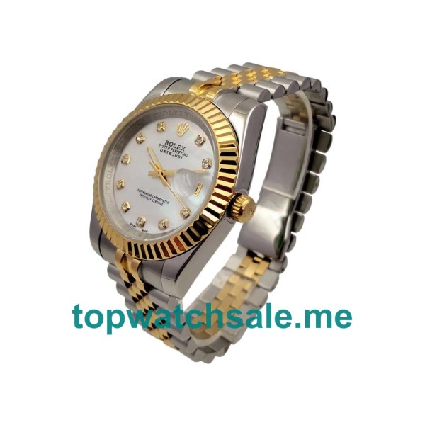 UK Rolex Datejust 116233 Replica Watches With White Mother-Of-Pearl Dials For Men + Topreplicawatches.me
