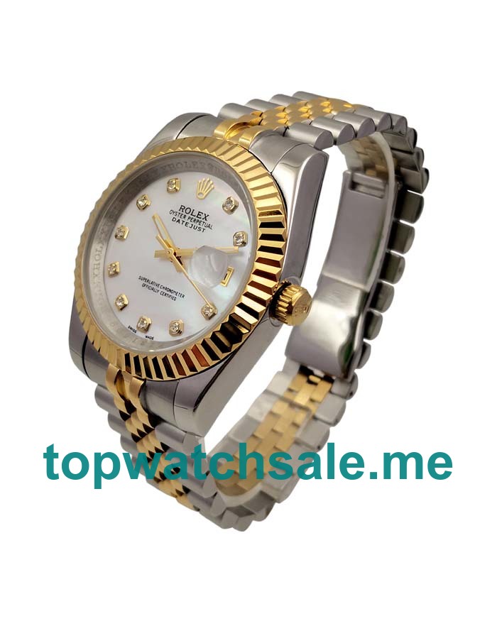UK Rolex Datejust 116233 Replica Watches With White Mother-Of-Pearl Dials For Men + Topreplicawatches.me