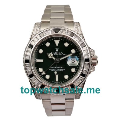 UK Rolex GMT-Master II 116710LN Replica Watches With Black Dials For Men + Topreplicawatches.me