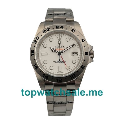 UK Rolex Explorer II 216570 Replica Watches With White Dials For Men + Topreplicawatches.me