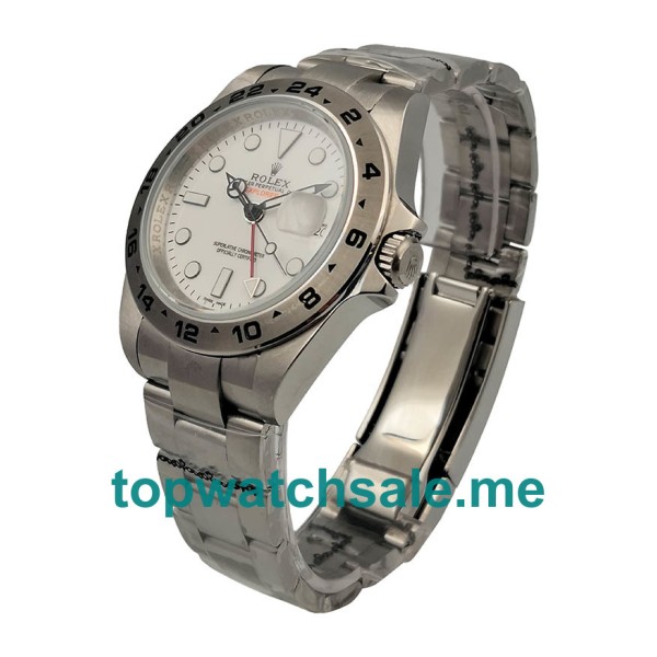 UK Rolex Explorer II 216570 Replica Watches With White Dials For Men + Topreplicawatches.me