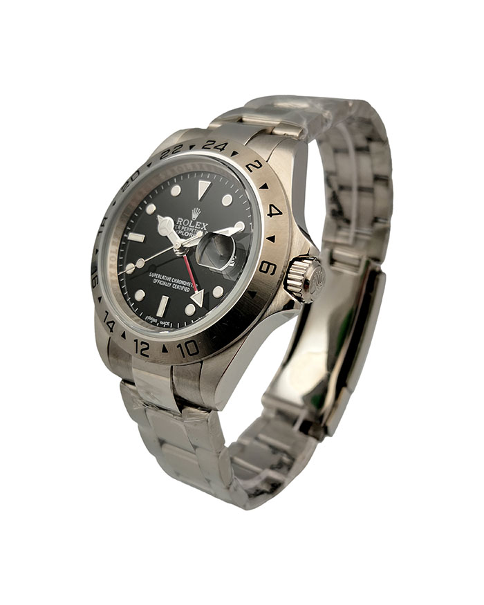 UK Rolex Explorer 16570 Replica Watches With Black Dials For Men + Topreplicawatches.me