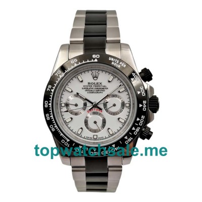 UK Rolex Daytona 116500 Replica Watches With White Dials For Men + Topreplicawatches.me
