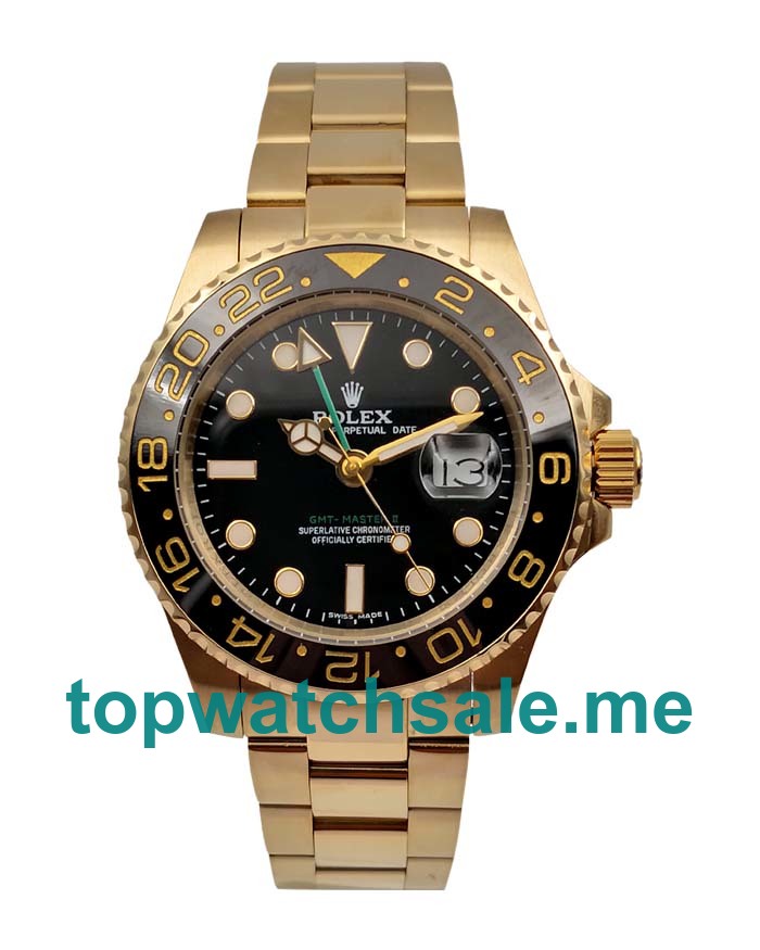 UK Rolex GMT-Master II 116718 Replica Watches With Black Dials For Men + Topreplicawatches.me
