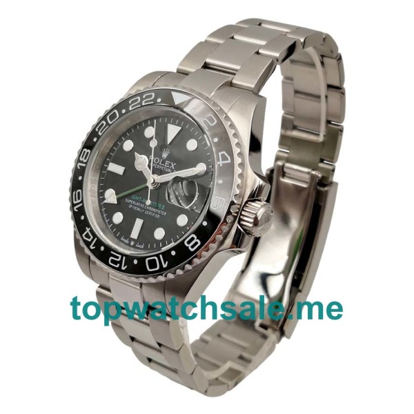 UK Rolex GMT-Master II 116710 LN Replica Watches With Black Dials For Men + Topreplicawatches.me