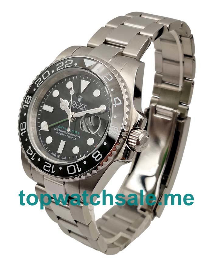 UK Rolex GMT-Master II 116710 LN Replica Watches With Black Dials For Men + Topreplicawatches.me