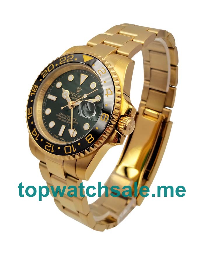 UK Rolex GMT-Master II 116718 Replica Watches With Green Dials For Men + Topreplicawatches.me