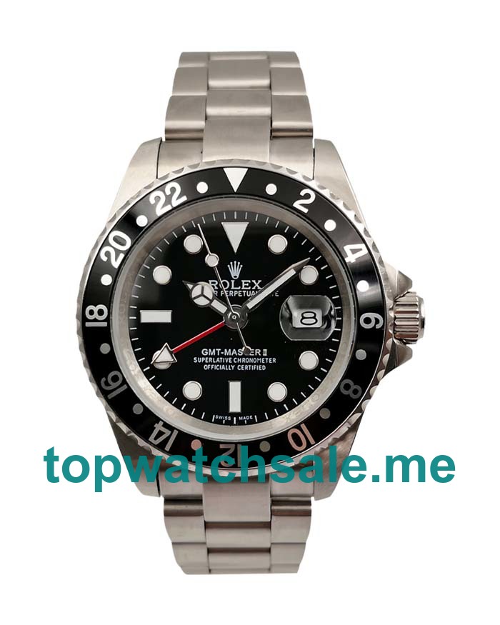 UK Rolex GMT-Master II 16710 LN Replica Watches With Black Dials For Men + Topreplicawatches.me