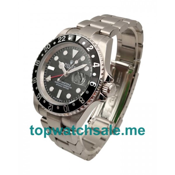 UK Rolex GMT-Master II 16710 LN Replica Watches With Black Dials For Men + Topreplicawatches.me