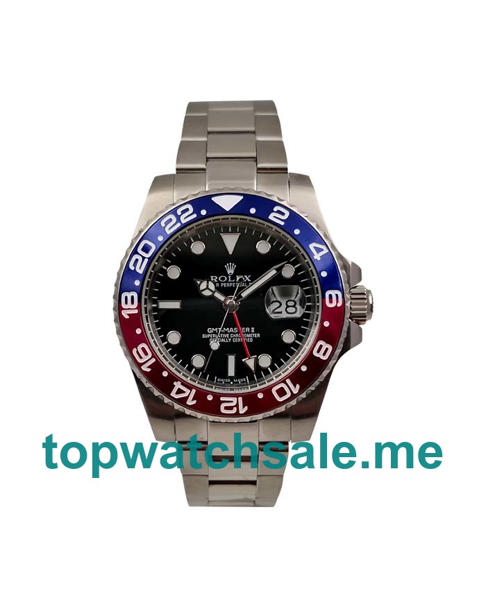 UK Rolex GMT-Master II 116719 BLRO Replica Watches With Black Dials For Men + Topreplicawatches.me