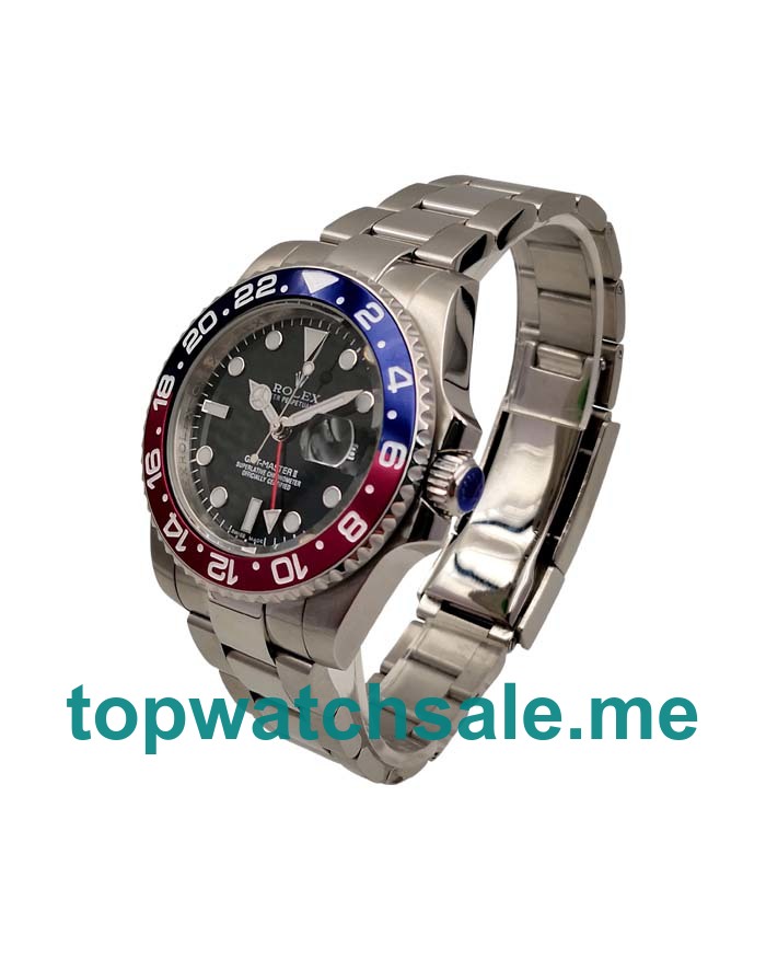 UK Rolex GMT-Master II 116719 BLRO Replica Watches With Black Dials For Men + Topreplicawatches.me