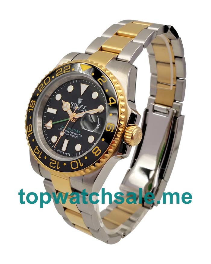 UK Rolex GMT-Master II 116713 LN Replica Watches With Black Dials For Men + Topreplicawatches.me
