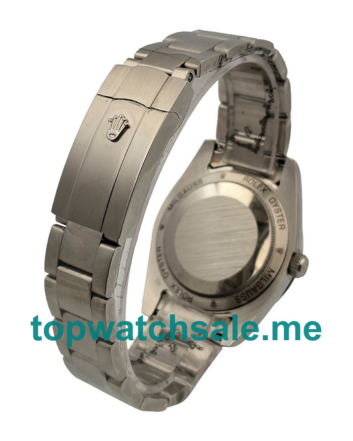 UK Rolex Milgauss 116400GV Replica Watches With Black Dials For Men + Topreplicawatches.me