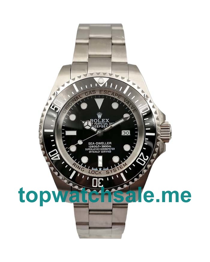 UK Rolex Sea-Dweller Deepsea 116660 Replica Watches With Black Dials For Men + Topreplicawatches.me