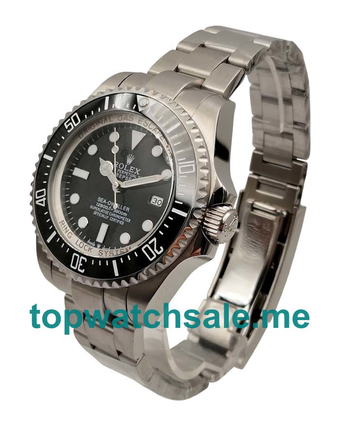 UK Rolex Sea-Dweller Deepsea 116660 Replica Watches With Black Dials For Men + Topreplicawatches.me