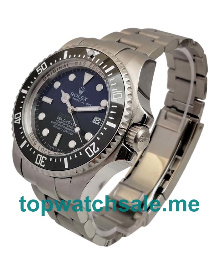 UK Rolex Sea-Dweller Deepsea 116660 Replica Watches With Black & Blue Dials For Men + Topreplicawatches.me