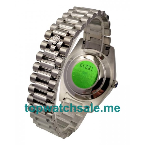 UK Rolex Day-Date II 218239 Replica Watches With Silver Dials For Men + Topreplicawatches.me