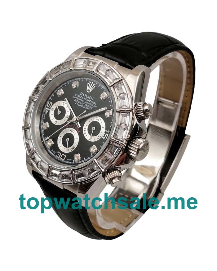 UK Rolex Daytona 116589BR Replica Watches With Black Dials For Men + Topreplicawatches.me
