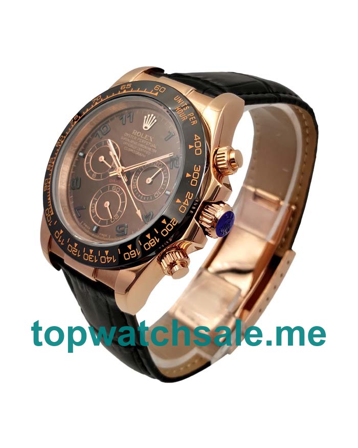 UK Rolex Daytona 116515 Replica Watches With Chocolate Dials For Men + Topreplicawatches.me