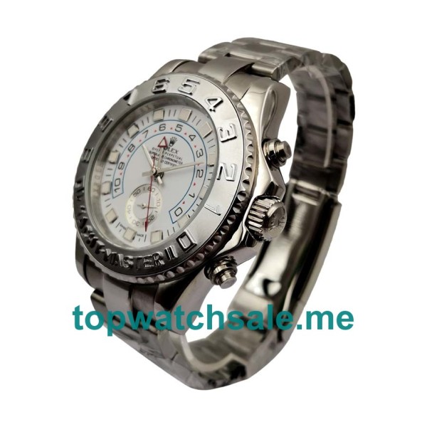 UK Rolex Yacht-Master II 116689 Replica Watches With White Dials For Men + Topreplicawatches.me