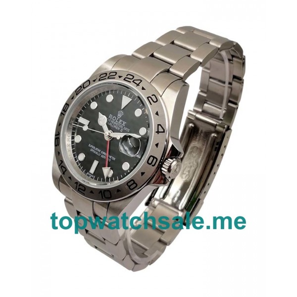UK Rolex Explorer II 16570 Replica Watches With Black Dials For Men + Topreplicawatches.me