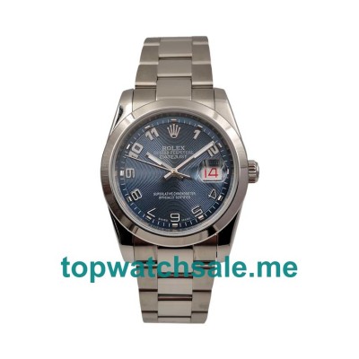 UK Rolex Datejust 116200 Replica Watches With Blue Dials For Men + Topreplicawatches.me