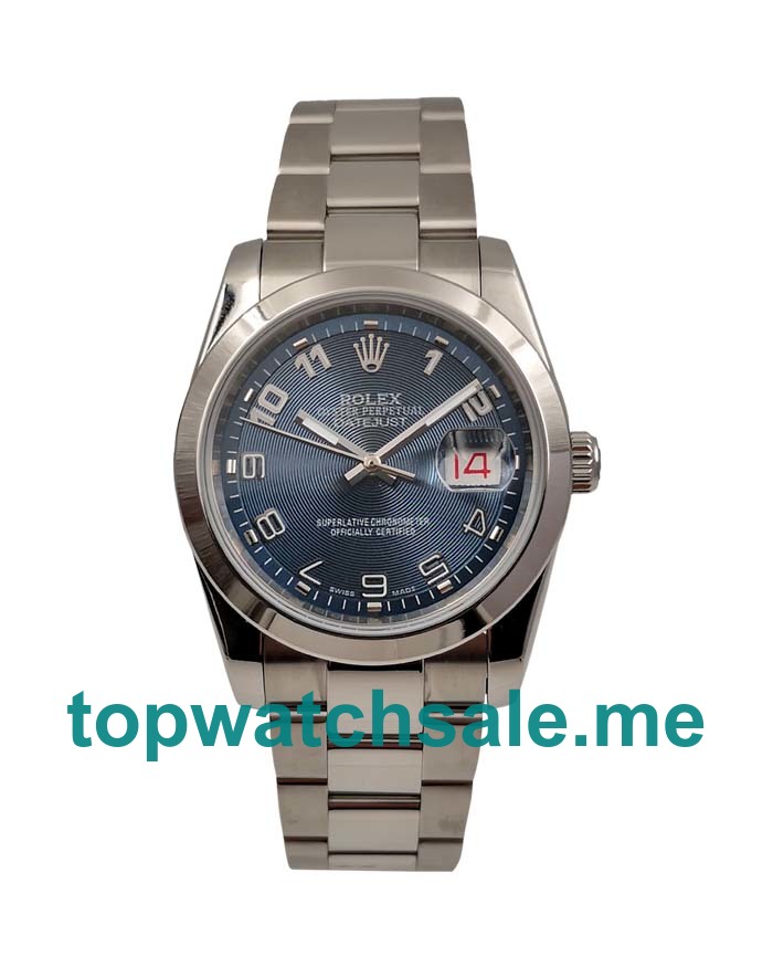 UK Rolex Datejust 116200 Replica Watches With Blue Dials For Men + Topreplicawatches.me