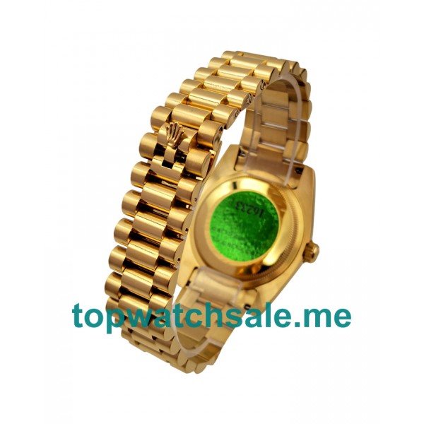 UK Rolex Day-Date 118348 Replica Watches With Green And Diamond Dials For Men + Topreplicawatches.me