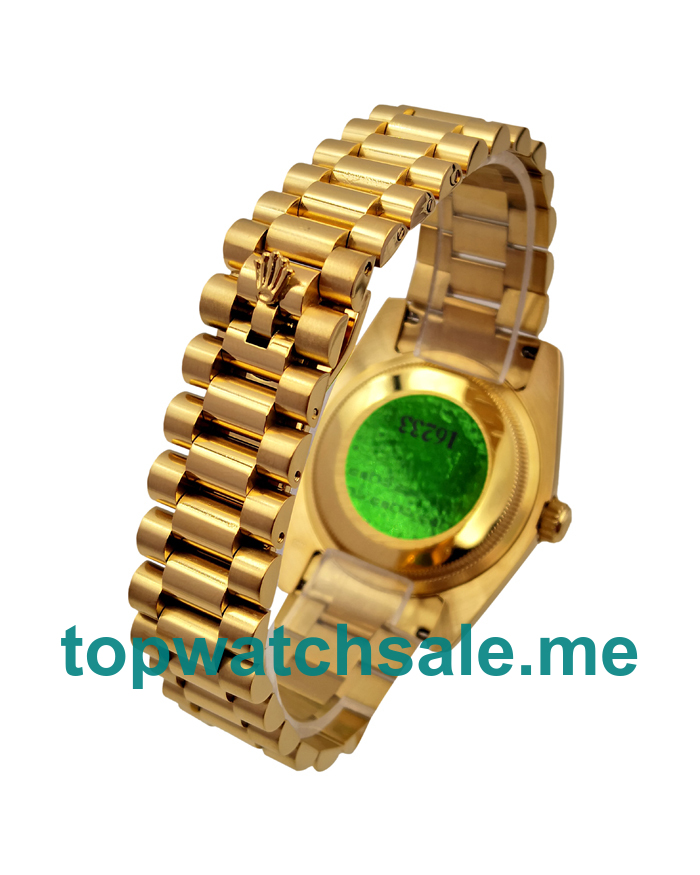 UK Rolex Day-Date 118348 Replica Watches With Green And Diamond Dials For Men + Topreplicawatches.me
