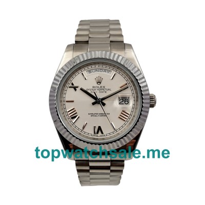 UK Rolex Day-Date II 228239 Replica Watches With White Dials For Men + Topreplicawatches.me