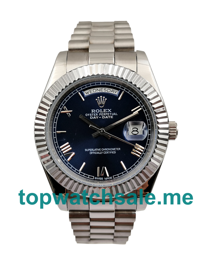 UK Rolex Day-Date 228239 Replica Watches With Blue Dials For Men + Topreplicawatches.me