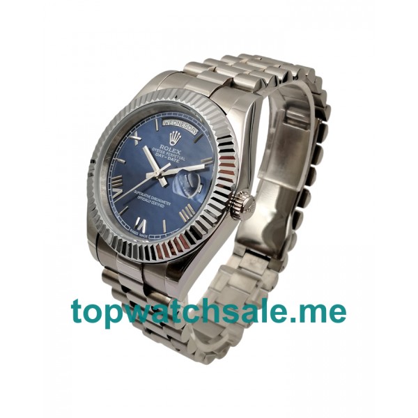 UK Rolex Day-Date 228239 Replica Watches With Blue Dials For Men + Topreplicawatches.me