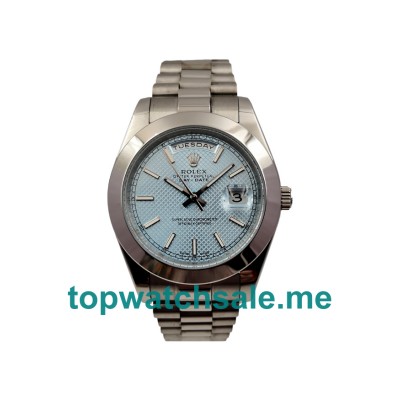 UK Rolex Day-Date 228206 Replica Watches With Light Blue Dials For Men + Topreplicawatches.me