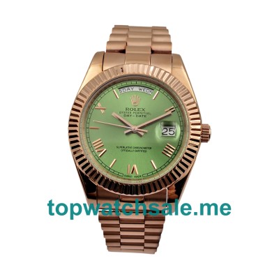 UK Rolex Day-Date 228235 Replica Watches With Green Dials For Men + Topreplicawatches.me
