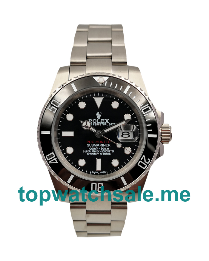 UK Rolex Submariner 116610 LN Replica Watches With Black Dials For Men + Topreplicawatches.me