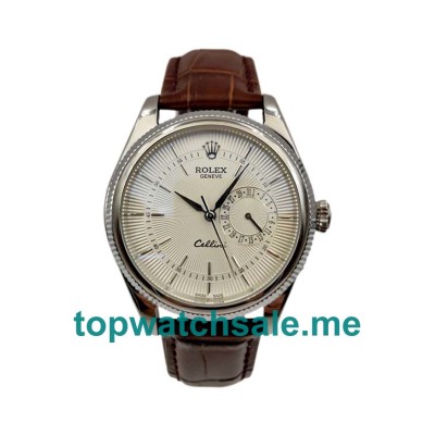 UK Rolex Cellini 50519 Replica Watches With Silver Dials For Men + Topreplicawatches.me
