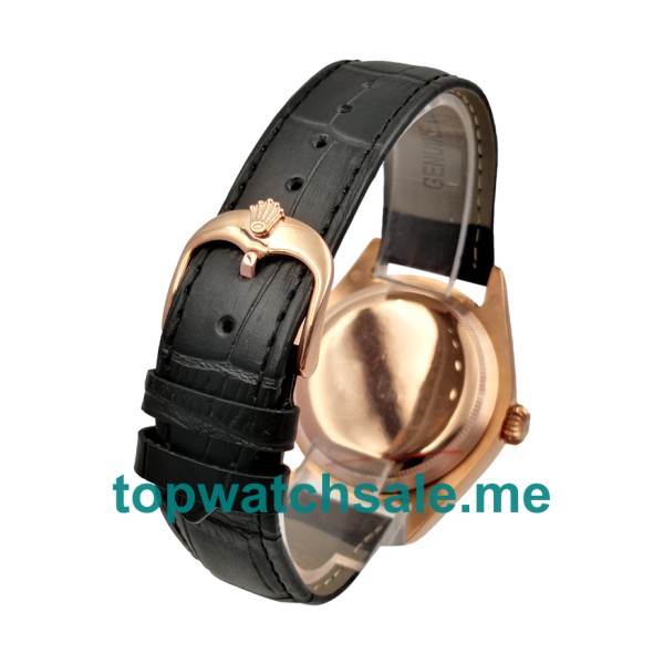 UK Rolex Cellini 50505 Replica Watches With Black Dials For Men + Topreplicawatches.me