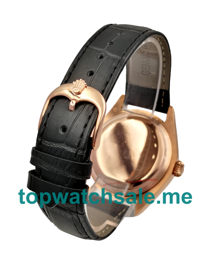 UK Rolex Cellini 50505 Replica Watches With Black Dials For Men + Topreplicawatches.me