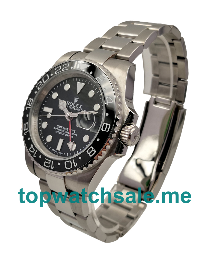 UK Rolex GMT-Master II 116710 Replica Watches With Black Dials For Men + Topreplicawatches.me