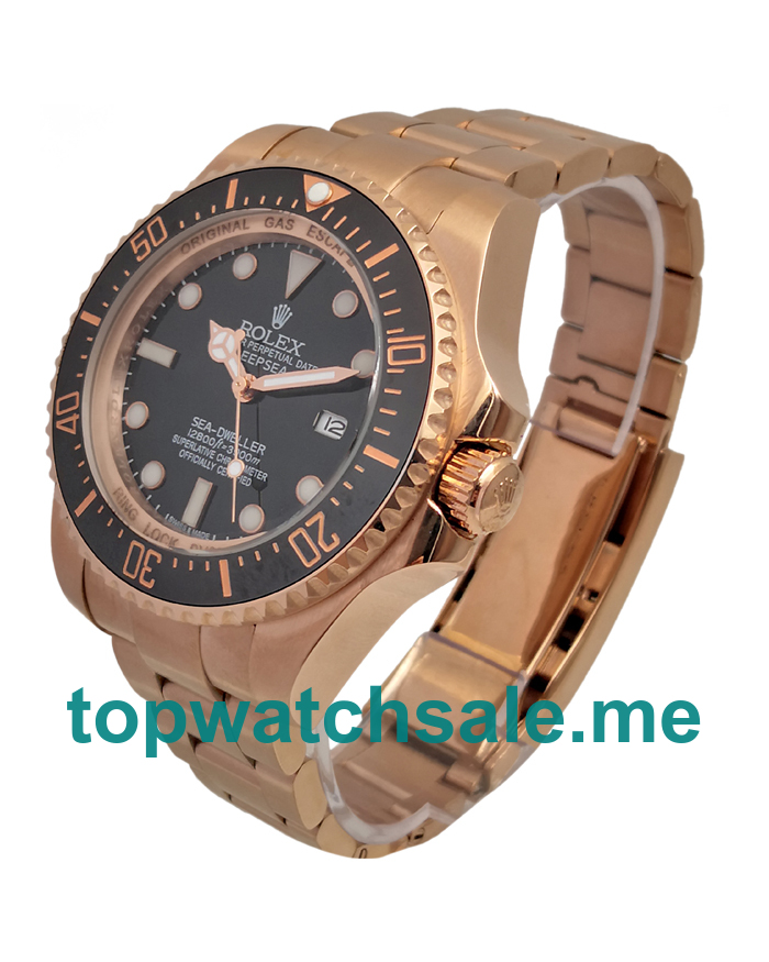 UK Rolex Sea-Dweller Deepsea 126660 Replica Watches With Green & Black Dials For Men + Topreplicawatches.me